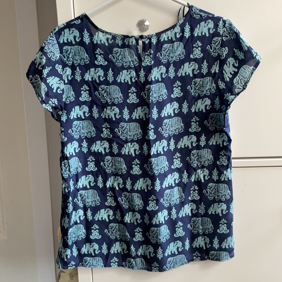 Lucky Brand Short Sleeve Elephant Blouse - Picture 2 of 2